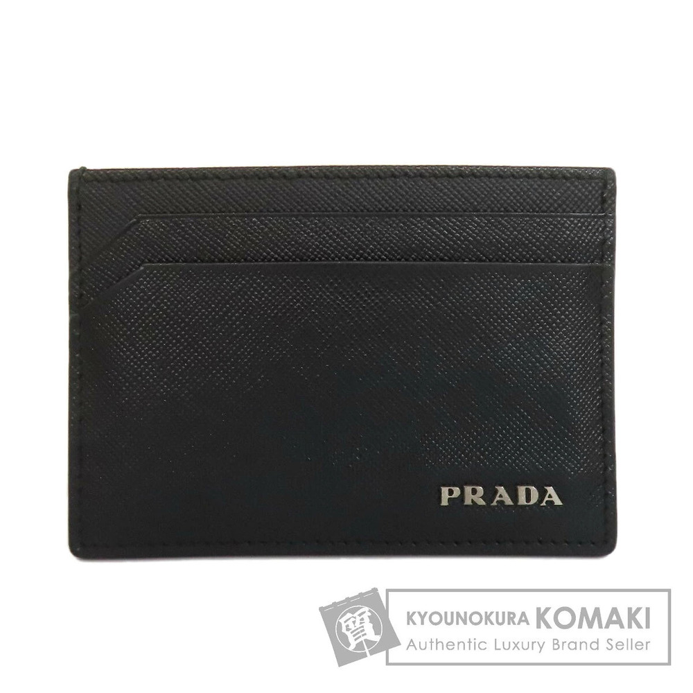 Prada Card Case Wallet Saffiano Leather Black